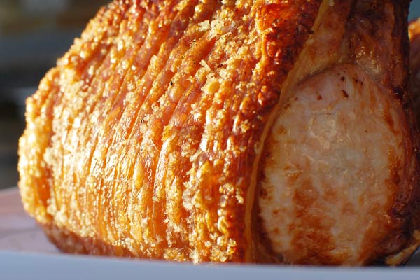 Bbq roast on sale pork with crackling