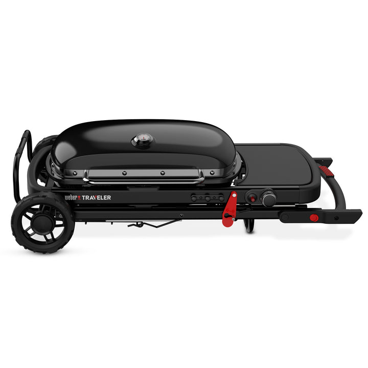 Weber Traveler 'Stealth Edition' Portable Gas Barbecue Bundle