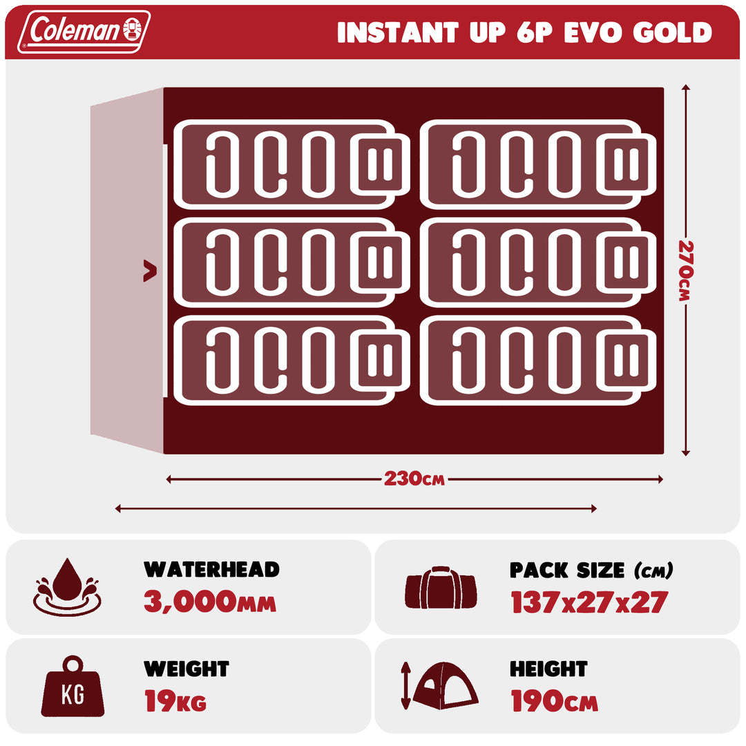 Instant Up 6P Evo Gold Series Tent