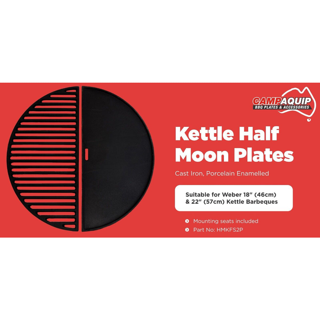 57cm Kettle Cast Iron Half Moon Plates