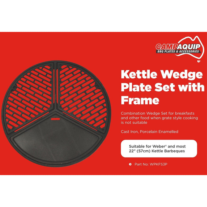 57cm Kettle Wedge Plate Set with Frame
