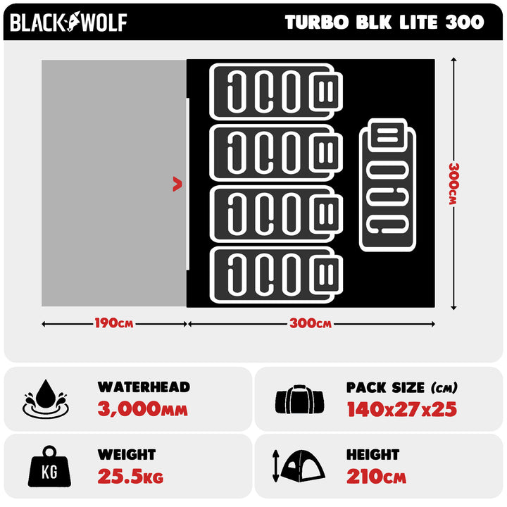 Turbo BLK Lite 300 Tent