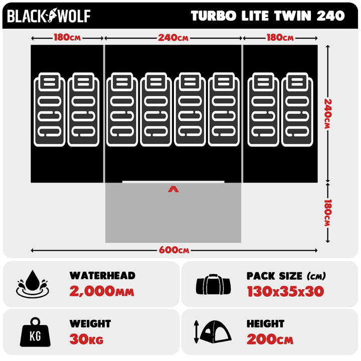 Turbo Lite Twin 240 Tent