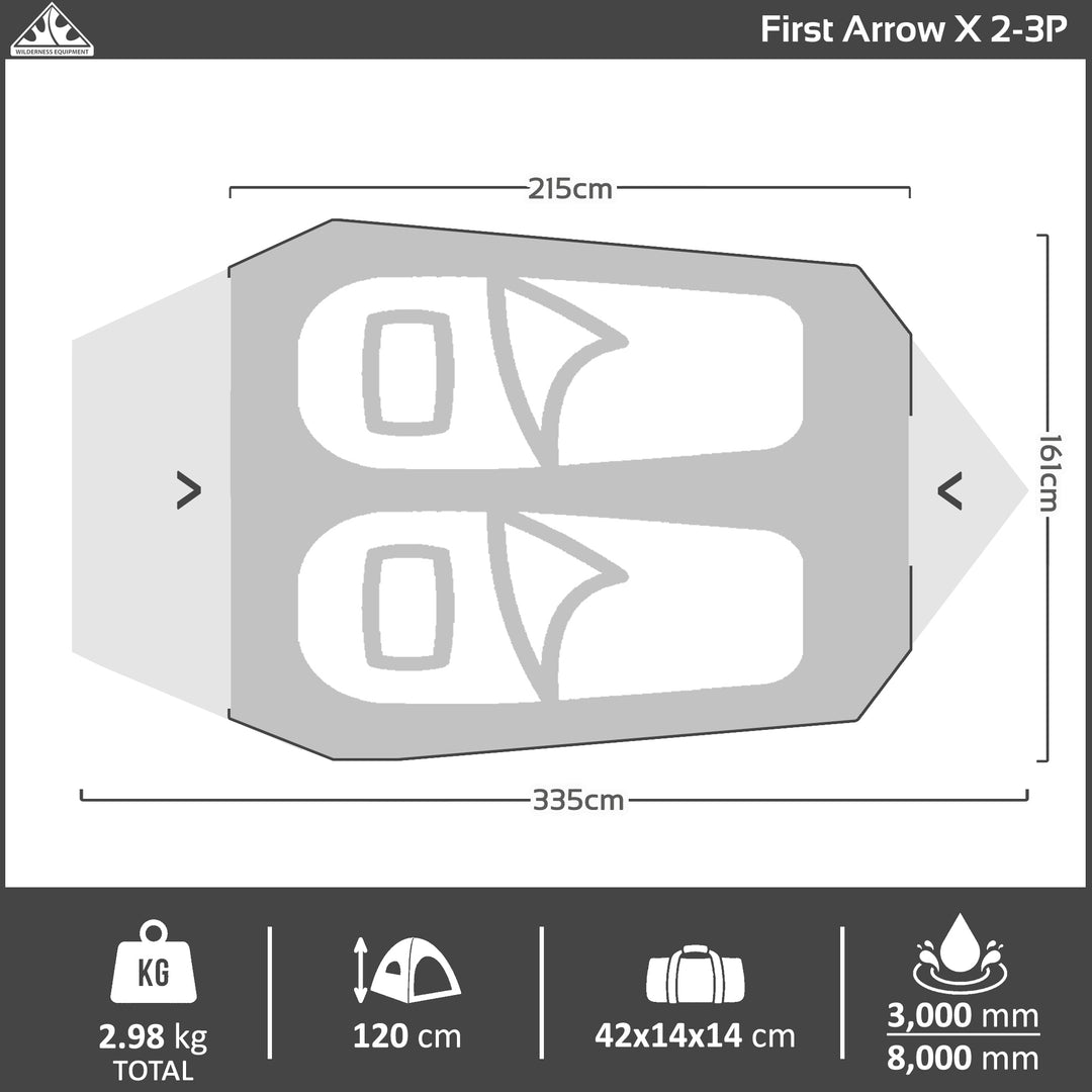 First Arrow X 2-3 Person Hiking Tent