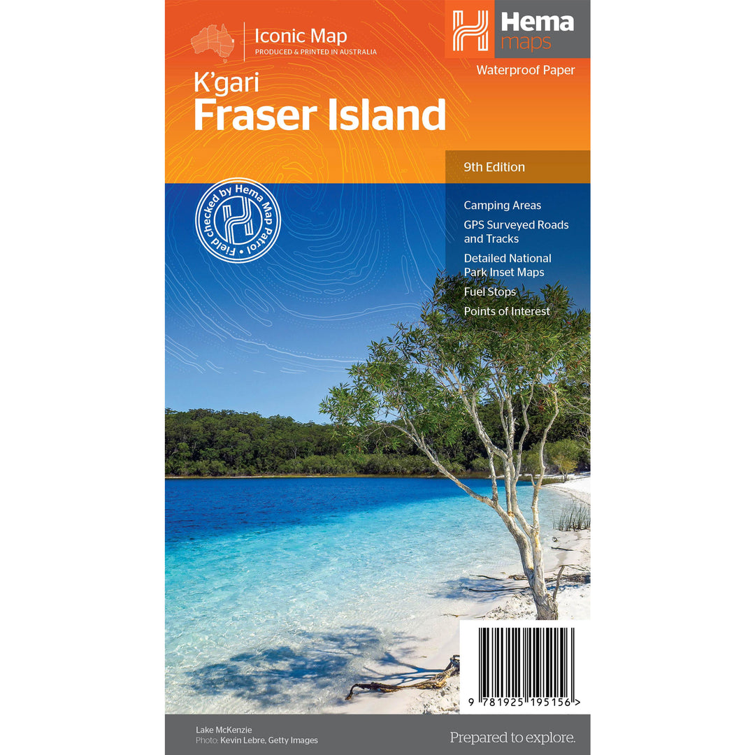 K'gari (Fraser Island) Map - 9th Edition