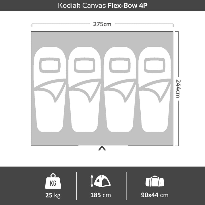 Flex-Bow 4P Canvas Tent