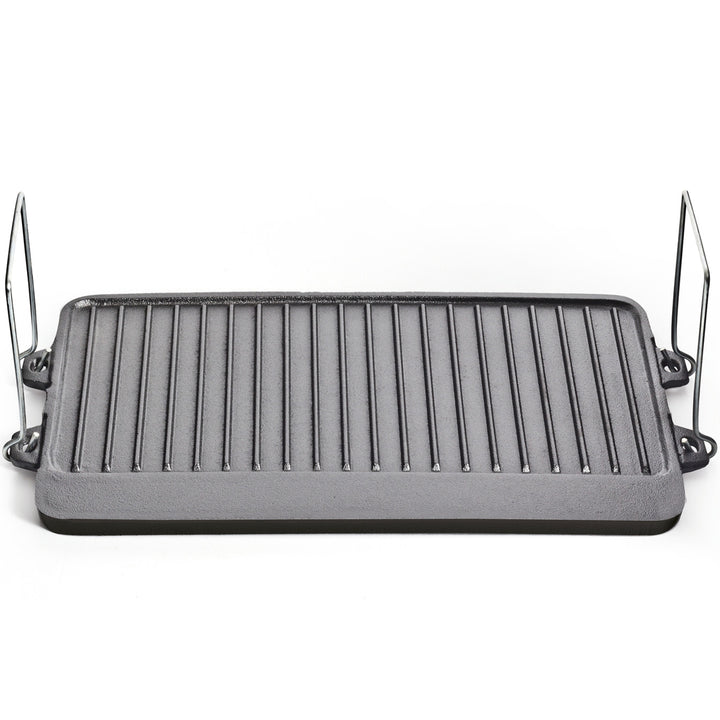Reversible Cast Iron Cooking Plate - 2 Burner Stove