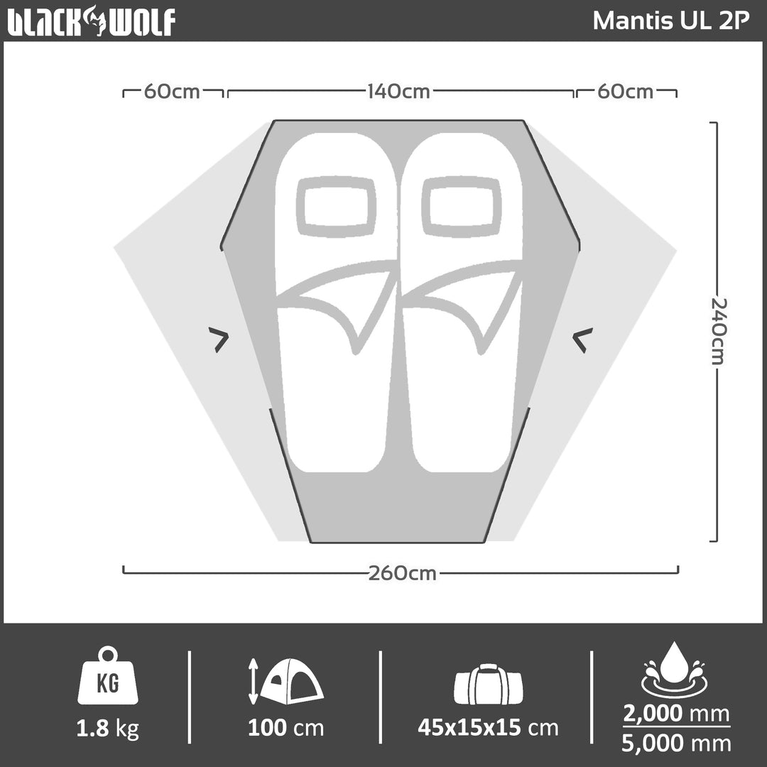 OLD MODEL - Mantis UL 2 Hiking Tent