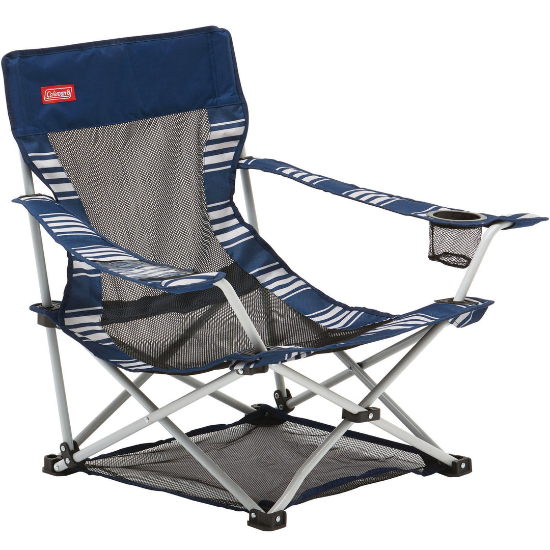 Navy Stripe Mesh Beach Chair