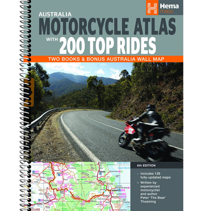 Australia Motorcycle Atlas with 200 Top Rides - 6th Edition