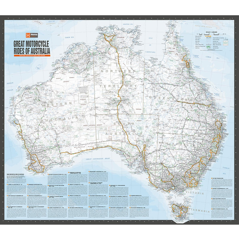 Australia Motorcycle Atlas with 200 Top Rides - 6th Edition
