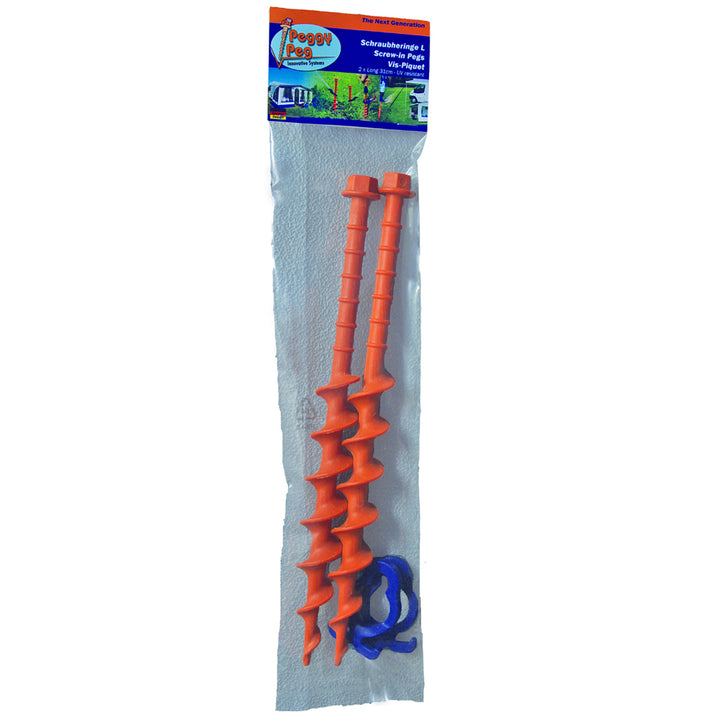 Peggy Peg Large Screw In Pegs 310mm - 2 Pack