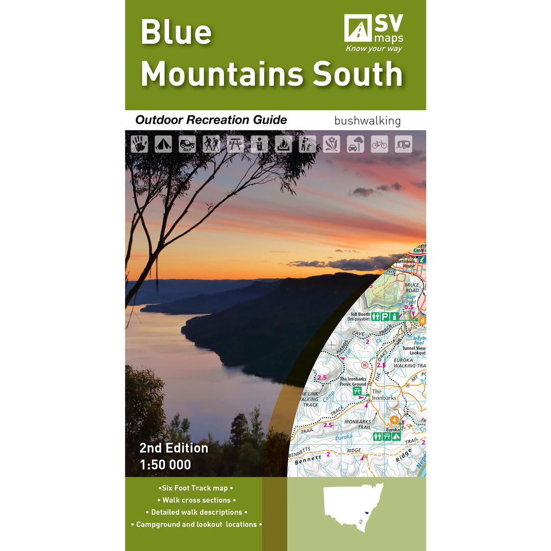Blue Mountains South Map and Outdoor Recreation Guide