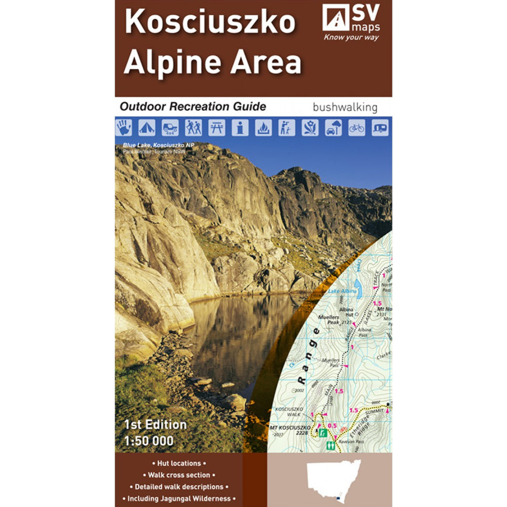Kosciuszko Alpine Area Map and Outdoor Recreation Guide