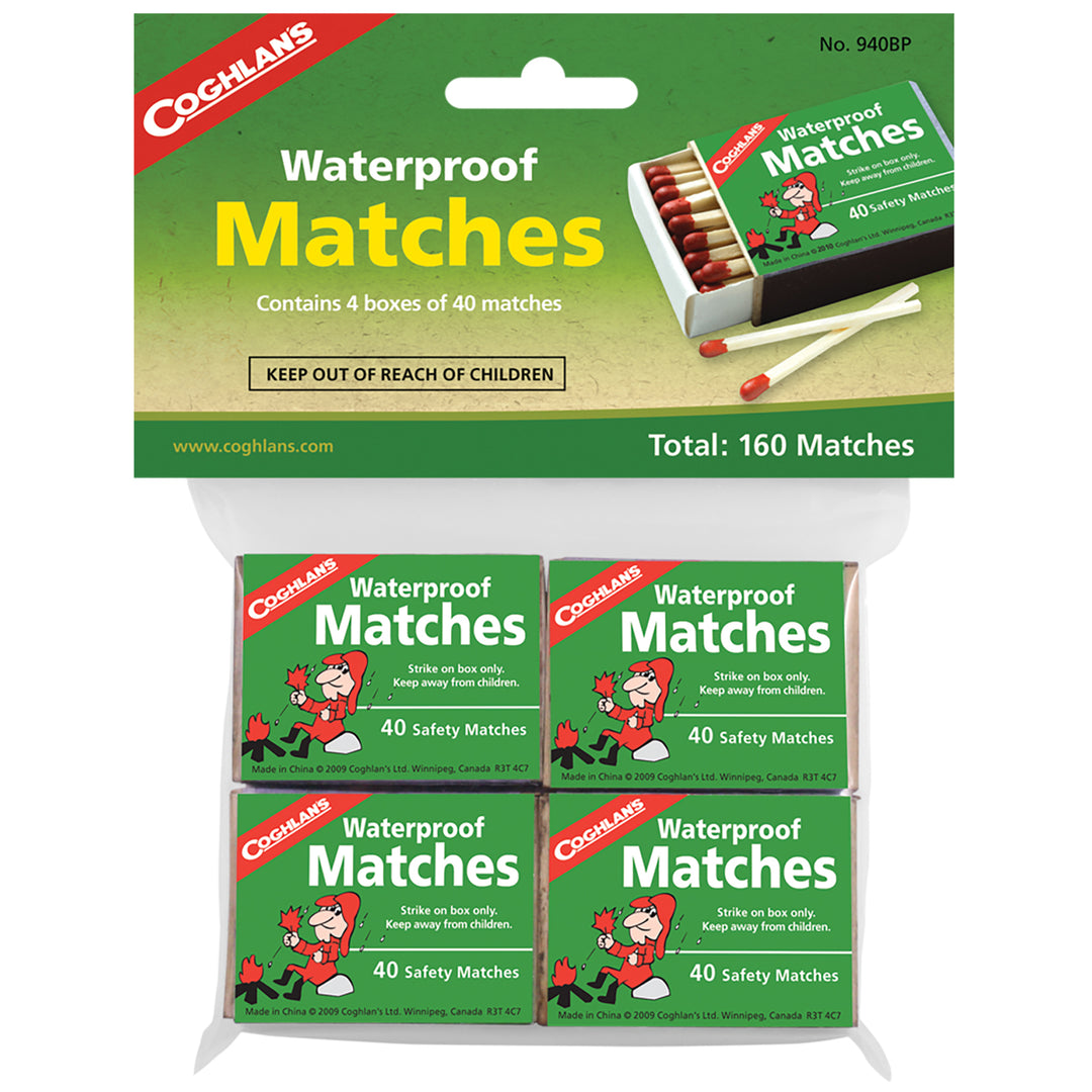 Waterproof Matches - 160 Matches - Outdoors and Beyond Nowra